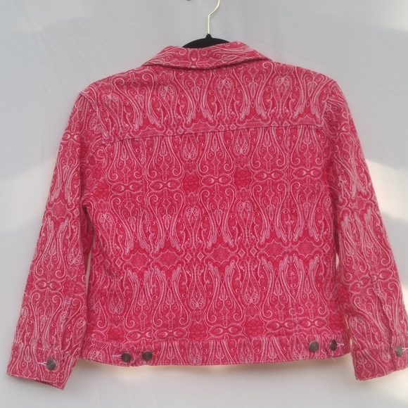 Ruby Rd, Petite Jacket Button down  red and white - Picture 7 of 7